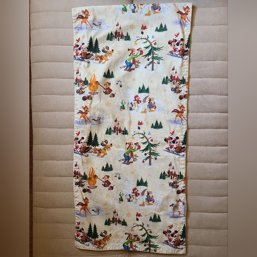 Disney Parks Winter Woodland Mickey and Friends Reversible Holiday Table Runner - Picture 5 of 6